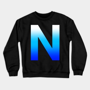 Blue Letter N Crewneck Sweatshirt